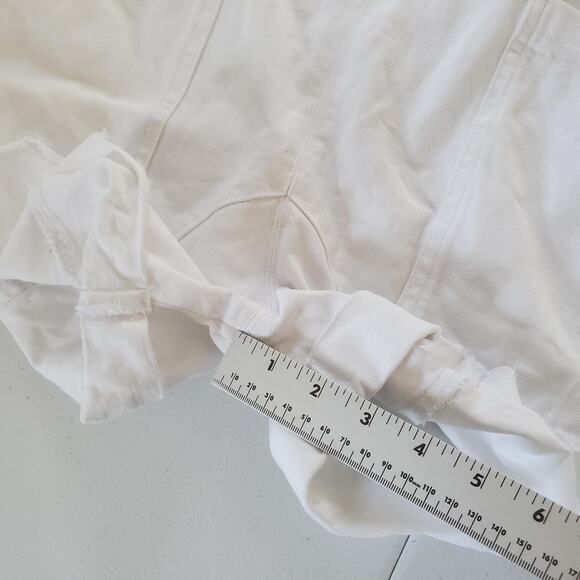 Free People We The Free Shortalls High Roller Womens Medium White Overall Shorts - Picture 5 of 11